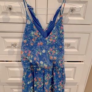 Lush blue floral dress, size S